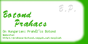 botond prahacs business card